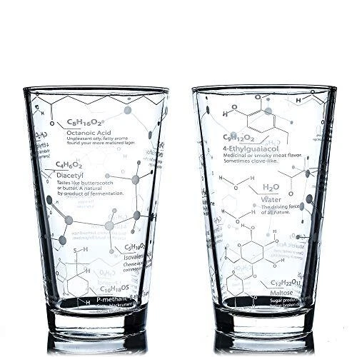 Greenline Goods Beer Glasses - 16 oz Pint Glass (Set of 2) – Science of Beer ...