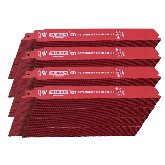 200 Pack 9 inch 14/18 TPI Diablo Steel Demon Bi-Metal Saw Blade for Medium Metal
