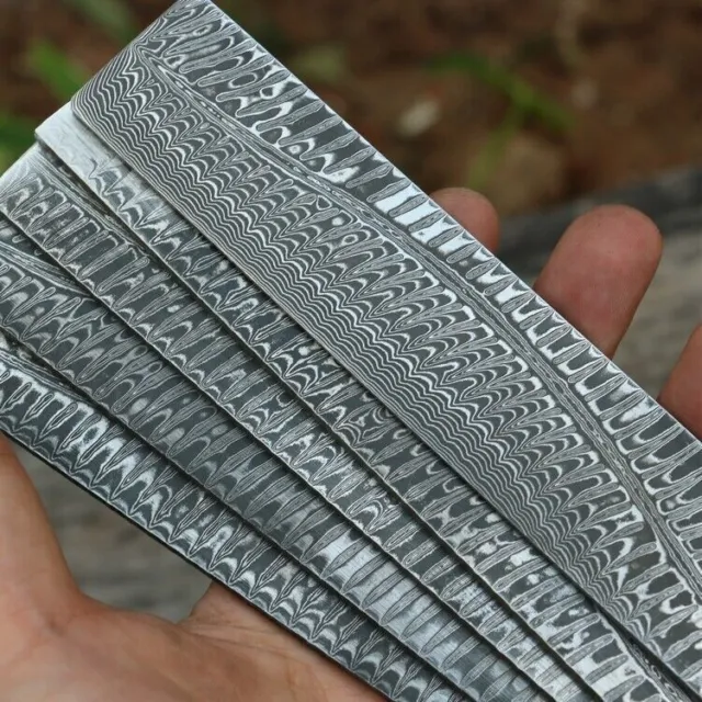 Damascus Stainless Steel Twist Blank Billet Bar Rod for Knife Making 3 Sizes