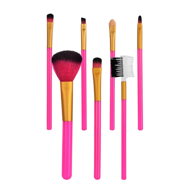 1 juego de 7 pinceles de maquillaje pincel de sombra de ojos pinceles en polvo sueltos