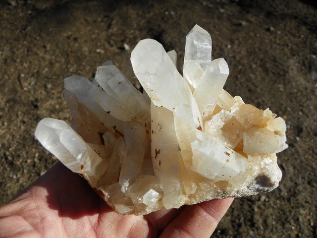 Quartz Crystal Cluster, from Madagascar 605 Grams., ( 1 Lb., 05.30 Oz).