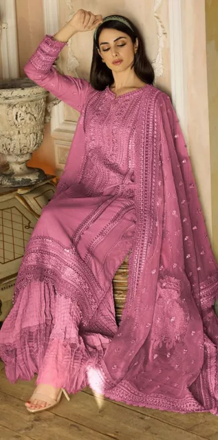 Bollywood Salwar Kameez Indiano Abbigliamento Abito Festa di Nozze Design Crespo
