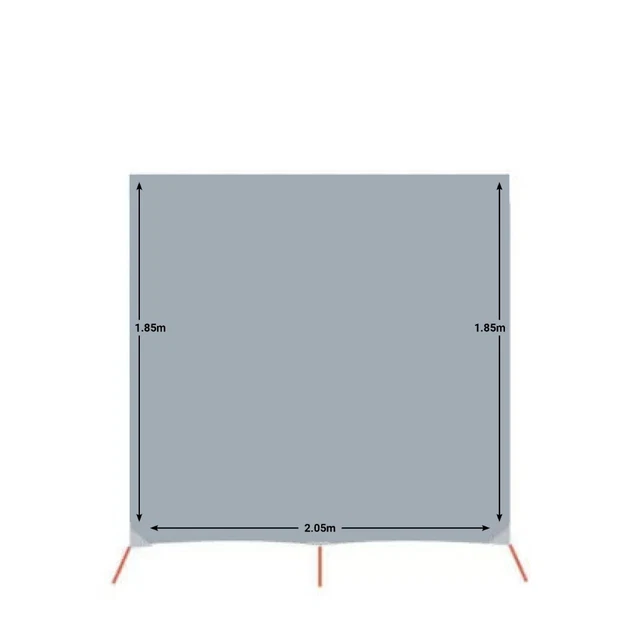 Black PopTop Caravan End Wall Privacy Screen 2.0 X 1.8m Shade Roll Out Awning