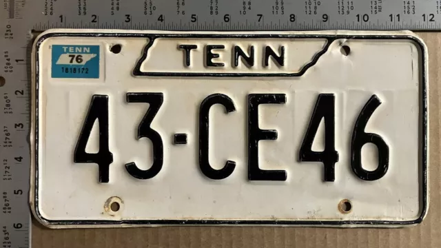 1971 Tennessee license plate 43-CE46 YOM DMV Warren Ford Chevy Dodge 12999