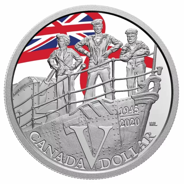2020 Canada 75th anniversary of VE Day Navy dollar 99.99% silver IN STOCK