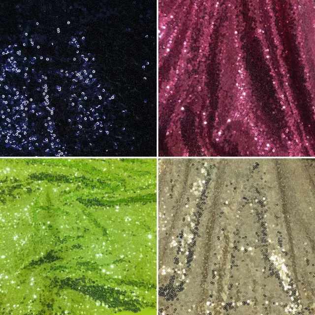 1m Shiny Sequin Fabric Cloth Bling Glitter DIY Dress Costume Stage Background