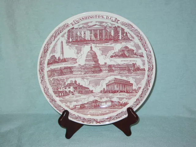 Vintage A Capsco Product Capital Souvenir Co. Washington DC Collector Plate