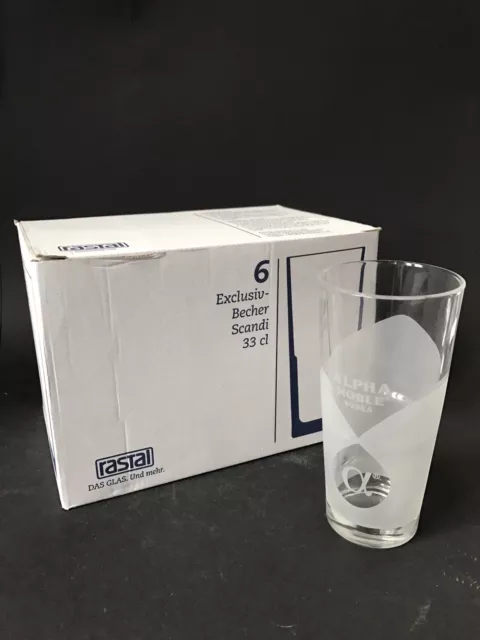 6x RASTAL Alpha Noble Vodka Glas Gläser NEU OVP Longdrink Cocktail