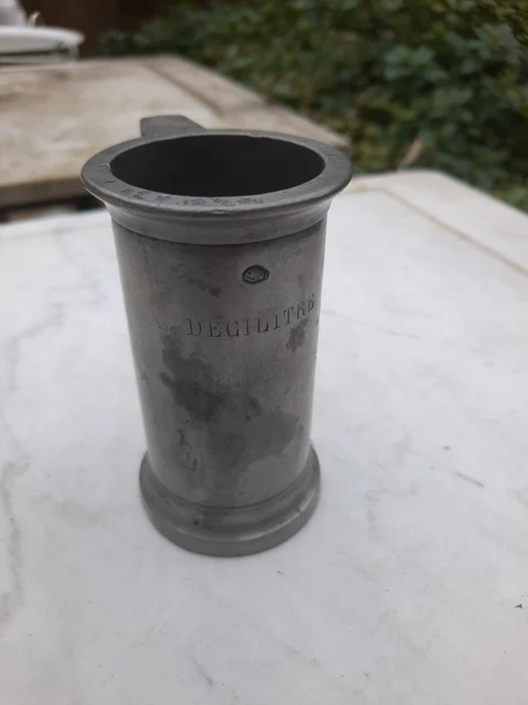 ANCIEN SEAU EN ÉTAIN - SEAU A BÉNIR FIN XIX eme 3 POINÇONS