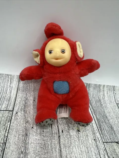 Vintage 1996 Teletubbies Mini Plush Stuffed Animal Toy Red Po 4" High Ragdoll