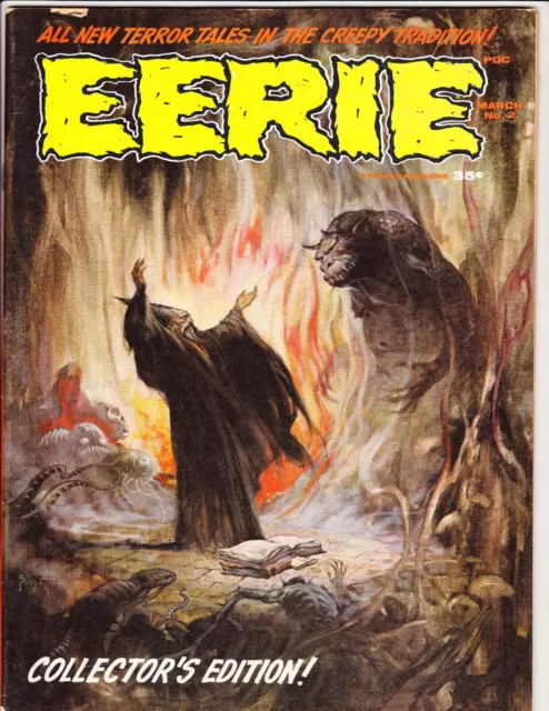 M Eerie Magazine #2 Warren 1966 Classic Frank Frazetta Cover 1St Cousin Eerie!