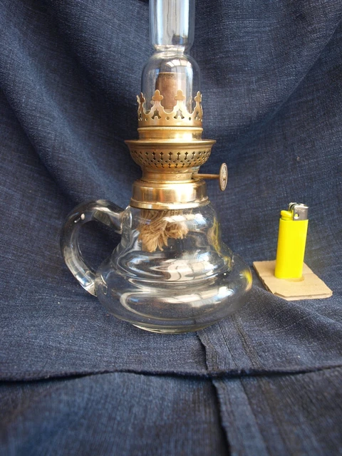 Lampe à Huile En Verre Rétro - 32 Cm De Haut - Rouge - Pour Décoration Intérieure Et Ambiance (kérosène, Paraffine) - 7