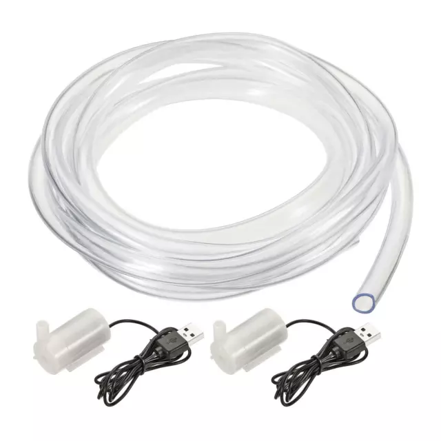 Pompa acqua micro sommergibile orizzontale DC3V con connettore USB tubo vinile trasparente