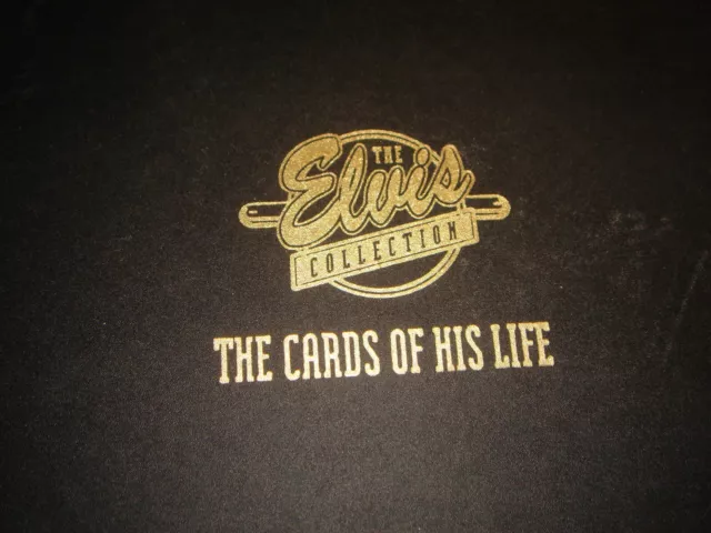 ELVIS PRESLEY "Cards Of His Life"  with 17 collectors cards in folder, vgc