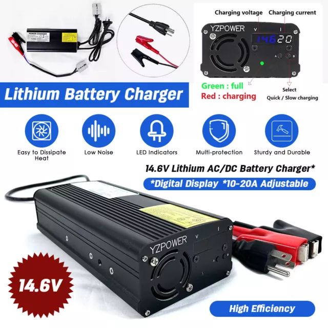4S 14.6V 10A 20A Lifepo4 Lithium iron phosphate Battery Charger