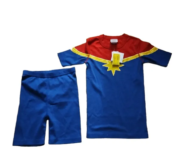 NWT Hanna Andersson x Marvel Comics Captain Marvel 2 piece Pajamas Set Size 12