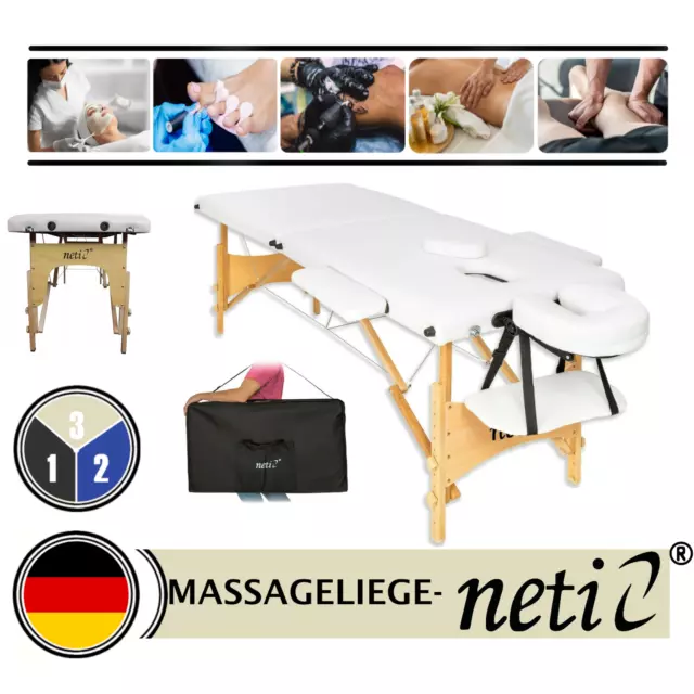 Massageliege Mobile Massagetisch Massagebank Therapieliege klappbar 2-Zonen