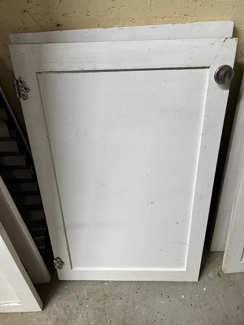 Shaker  style cupboard doors hinges farmhouse Reclaimed salvage 18” x 21