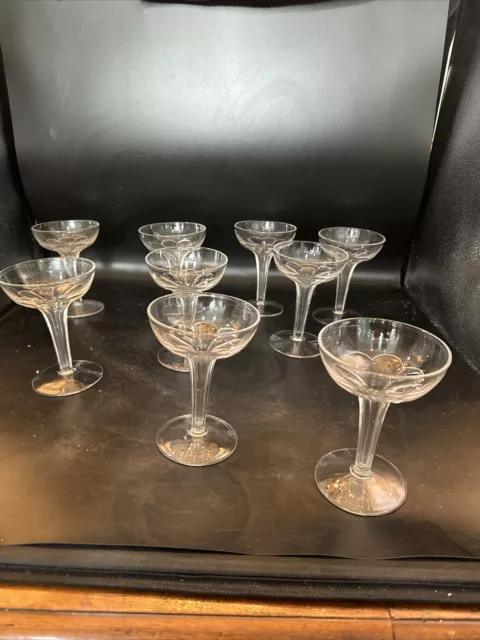 Imperial glass Etiquette Hollow Stem Petal Top Set Of 9 Cocktail Coupe Champagne