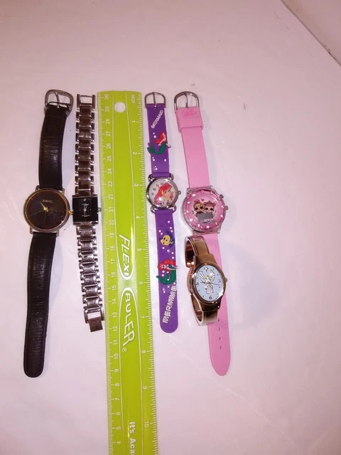 Watches Fossil Disney Little Mermaid LOL LA Express Angel UNTESTED LOTS Of WEAR