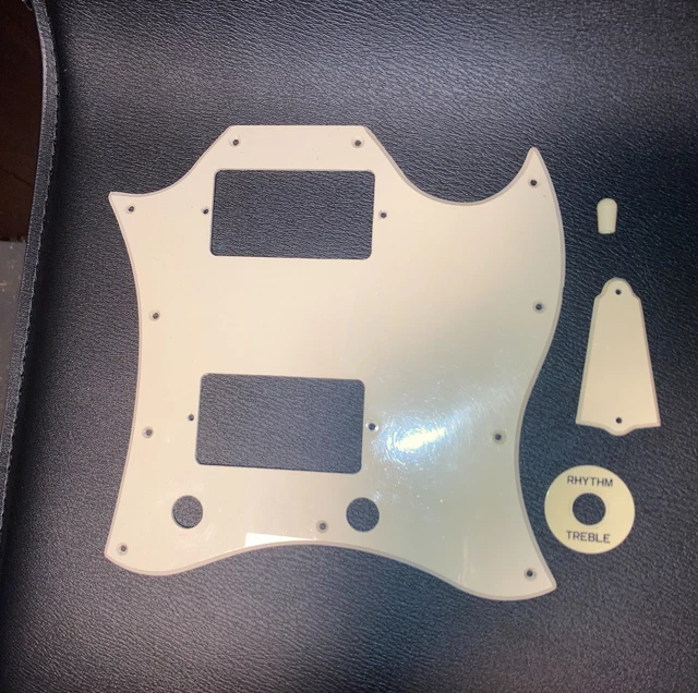 WD Music Products SG pick guard and other accessories - Off White / Tan