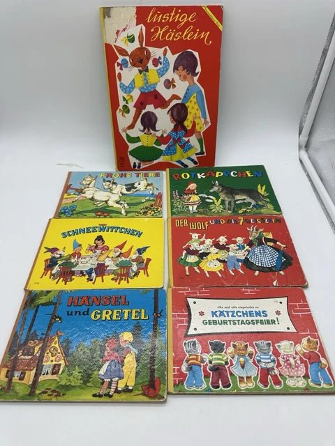 VINTAGE ILLUSTRATED GERMAN Children's Board Books Fairytales