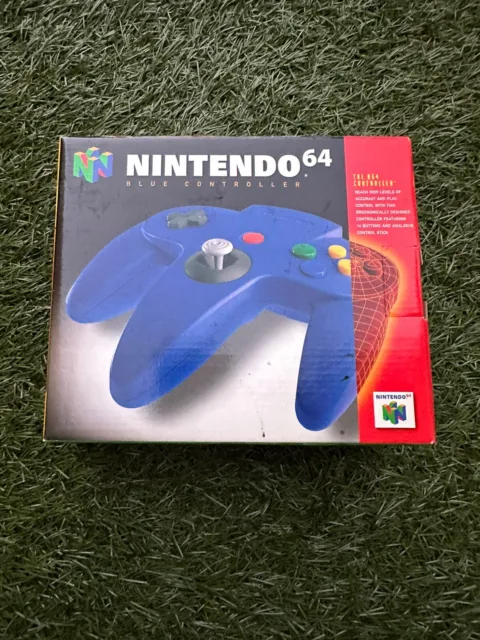 Like New Genuine Nintendo 64 Blue N64 Controller W/ Box & Insert