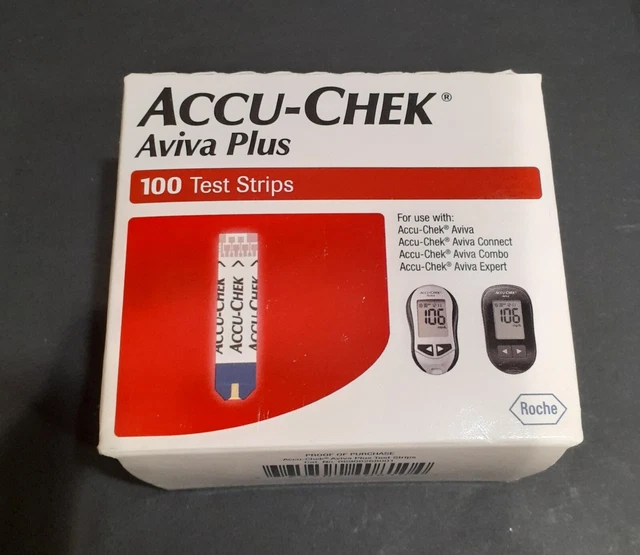 ACCUCHEK AVIVA PLUS Test Strips 100 Ct/expired 10/31/2023 BIN includes