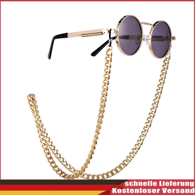 ZMREN 2 Pezzi Catena di Occhiali Catenelle per Occhiali Donna Catenina