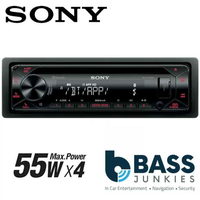 SONY MEX-N4300BT - BLUETOOTH CD MP3 USB AUX iPhone iPod Car Stereo Player REFURB