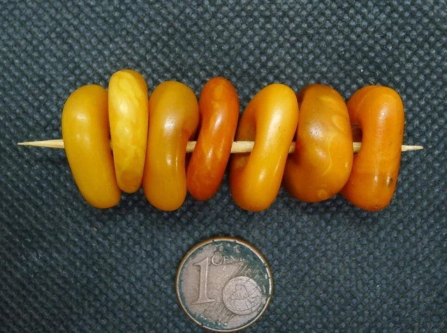 Collier Art Déco En Perles D'Ambre Baltique - Butterscotch, 34,91 G (Occasion/Antiquité)