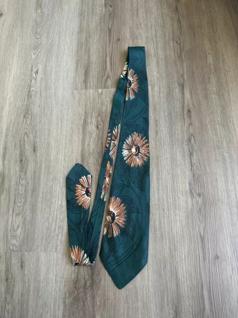 1950’s Vintage Arrow Sunflowers Atomic Rockabilly Men’s Swing Tie
