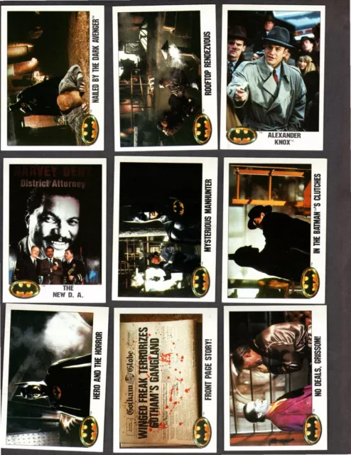 1989 DC Comics Batman Movie Series cards