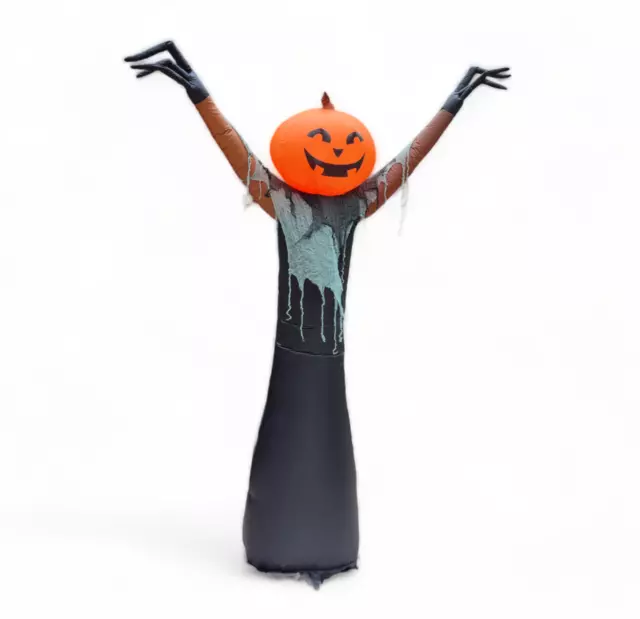 Gemmy 8 feet Tall Halloween Ghoul Pumpkin Scarecrow Inflatable Lighted 2015