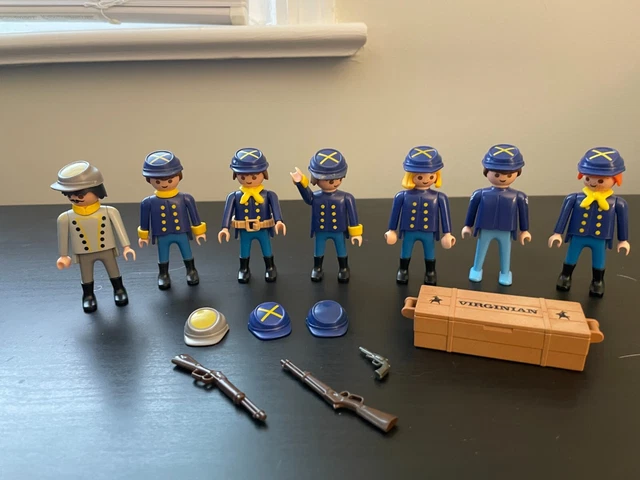 playmobil-vintage-civil-war-us-soldiers-yankee-confederate-soldiers