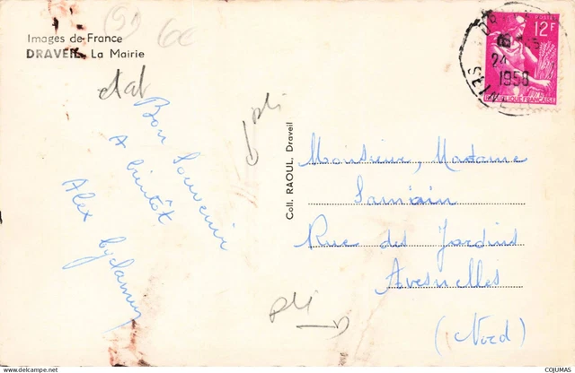 91 - DRAVEIL - S16137 - La Mairie - En l'�tat Plis - CPSM 14x9 cm 2