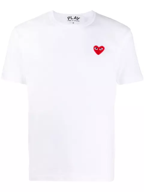 Comme Des Garcons Cdg Play Red Heart Eye Logo White T-Shirt Size Medium