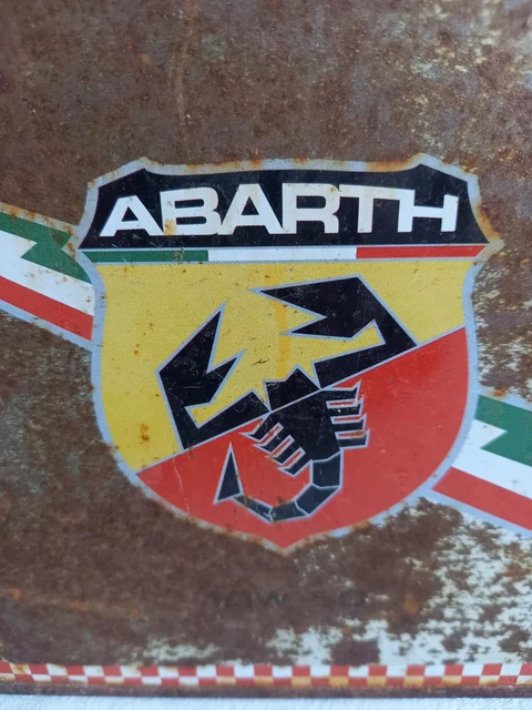 Plaque Décorative Vintage Abarth - Décoration Garage Ou Atelier - PVC
