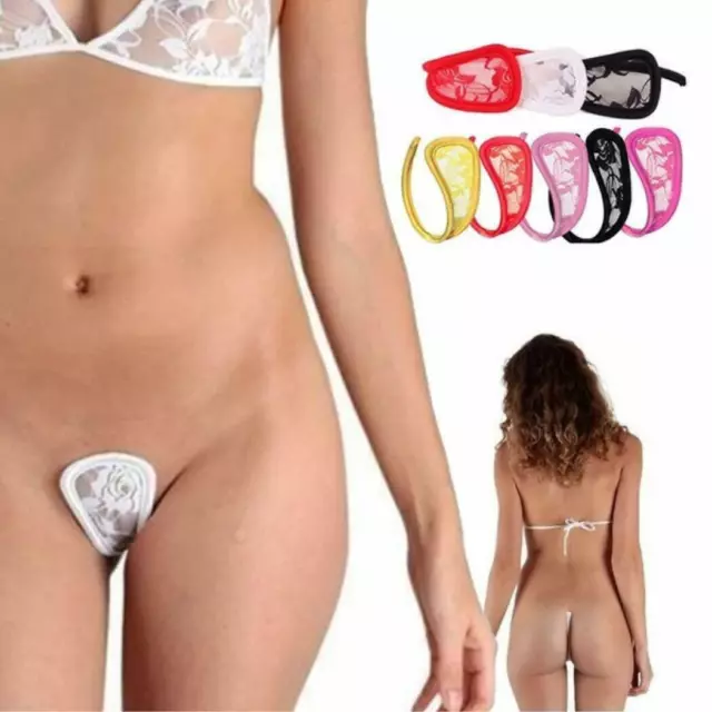 Sexy Frauen Spitze C String Tanga G-String Höschen Dessous Unterwäsche T-↕