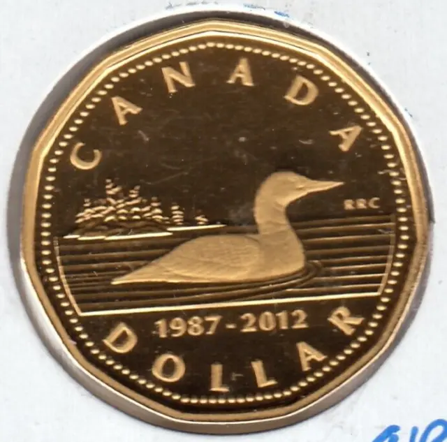 2012 Canada One Dollar Loon Silver Proof Coin