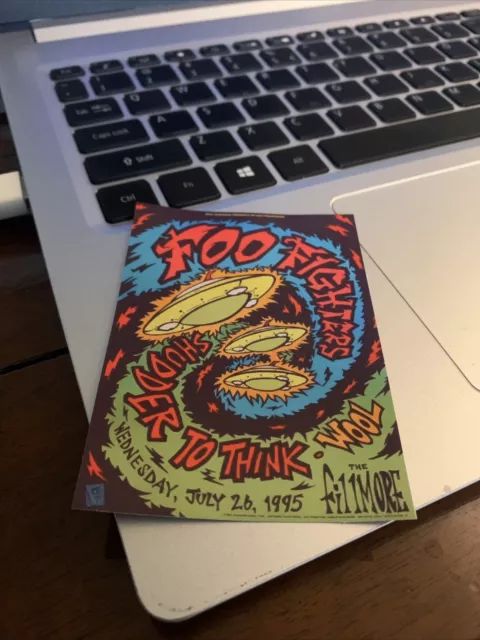 Foo Fighters Concert Poster Sticker.  The Fillmore