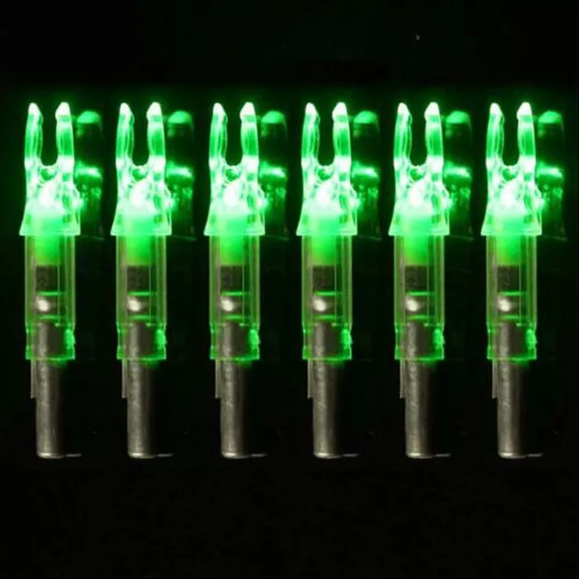 6Pack Automatic LED Lighted Nocks Shooting Archery Arrows 6.2mm Arrow Nock Tail 3