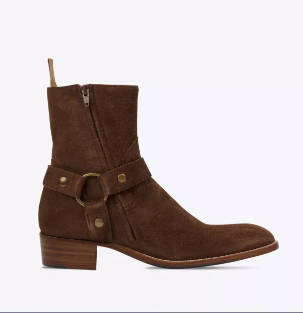 From The First, Mens ENZO, Suede, Zip Harness Boots, UK 9, Saint Laurent Wyatt