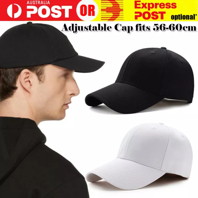 Adjustable Perma Curve Trucker Cap Plain Hat Mens Womens Unisex Baseball Hip Hop