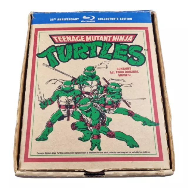 Teenage Mutant Ninja Turtles 1-4 Pizza Box Collection (Blu-ray, 2009, 4 Disc)