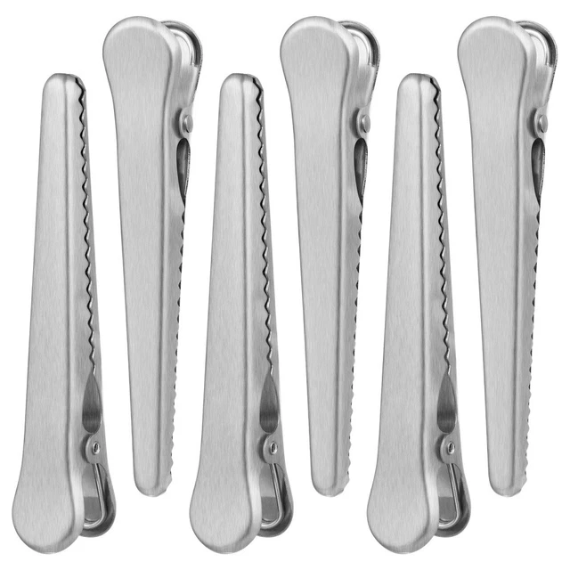6 pz clip sigillanti per sacchetti per conservazione alimenti per doppia squadra
