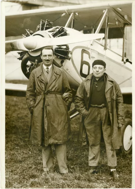 "Aviateur FINAT & Mécanicien PRUNIER" Photo originale G. DEVRED (Agce ROL) 1931