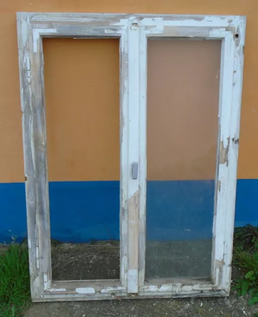 schönes altes Fenster mit Rahmen Weiß Shabby sehr schön Deco chic ! Landhaus Top