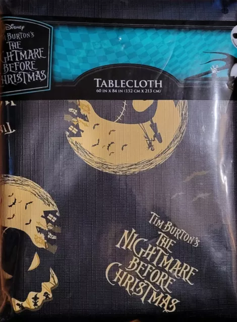 Disney The Nightmare Before Christmas Jack Skellington Peva Tablecloth 60 x 84in