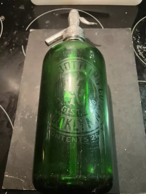 Antique Green Brooklyn Seltzer Bottle